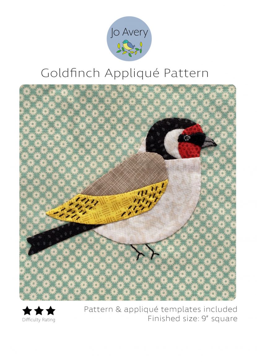 goldfinch applique pattern jo avery
